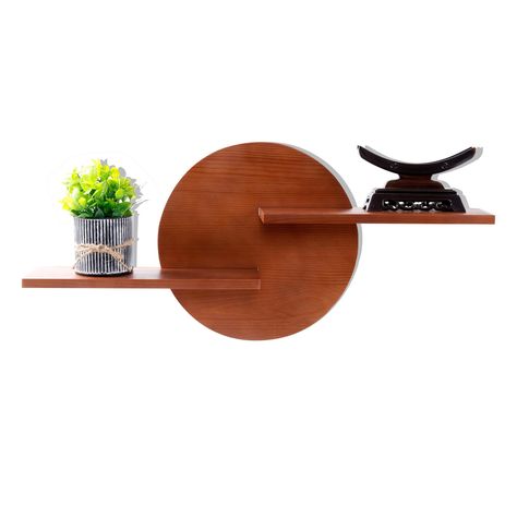 PRICES MAY VARY. Boho Wall Decor: The unique sunrise wall shelf has a perfect wood circle with two strong shelves attached. Rustic wooden wall decor in your home, shelves are great for displaying crystal, candles, small plants, family photos, books, collectibles, ideas are endless (These decorations of pictures are not included). Natural Solid Wood Material: The floating shelf made of pine wood that is heavy and durable, features a farmhouse rustic finish. Adhere to the weight-bearing ratio of t Round Wood Shelf, Round Wood Wall Decor, Shelf Round, Wall Mount Shelf, Wooden Wall Art Decor, Shelves For Living Room, Round Shelf, Fireplace Art, Shelf Hanging