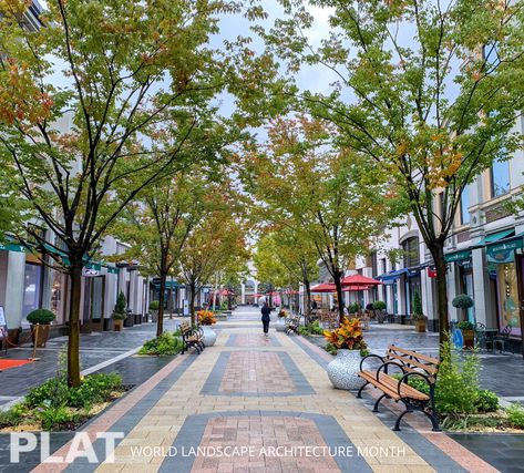 Streetscape Design, Plaza Design, Shanghai Disneyland, New Urbanism, Urban Design Concept, Linear Park, Pedestrian Walkway, Public Space Design, Urban Landscape Design