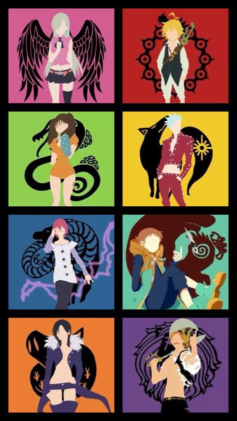 Seven Deadly Sins Wallpaper Aesthetic, Seven Deadly Sins Names, Seven Deadly Sins Wallpaper, 7 Sins, Seven Deady Sins, Anime Vs Cartoon, The Seven Deadly Sins, New Anime, Hero Poster