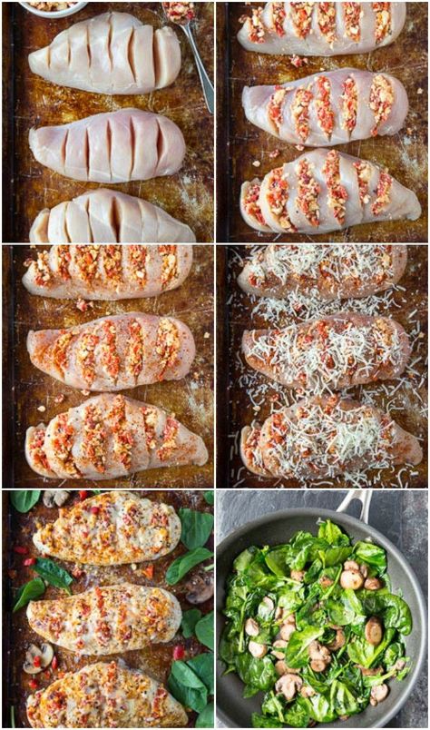 Hasselback Chicken, Masakan Malaysia, Chicken Dishes Easy, Resep Diet, Makanan Diet, Dinner Healthy, God Mat, Stuffed Chicken, Health Dinner Recipes