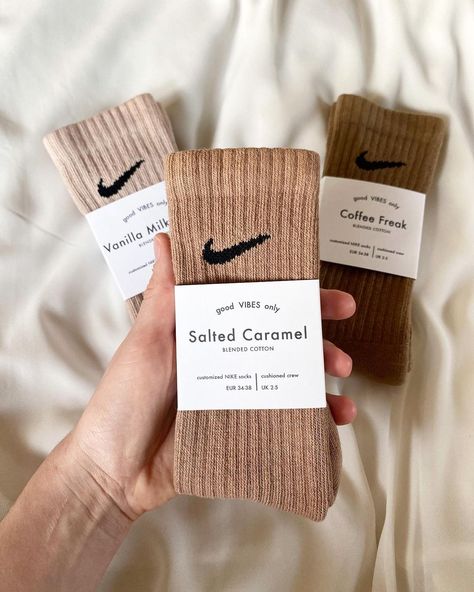 Pretty Socks, Socks Packaging, Hello November, Trendy Socks, Cute Nike Outfits, Clothing Packaging, Nike Socks, Cute Lazy Outfits, Custom Socks