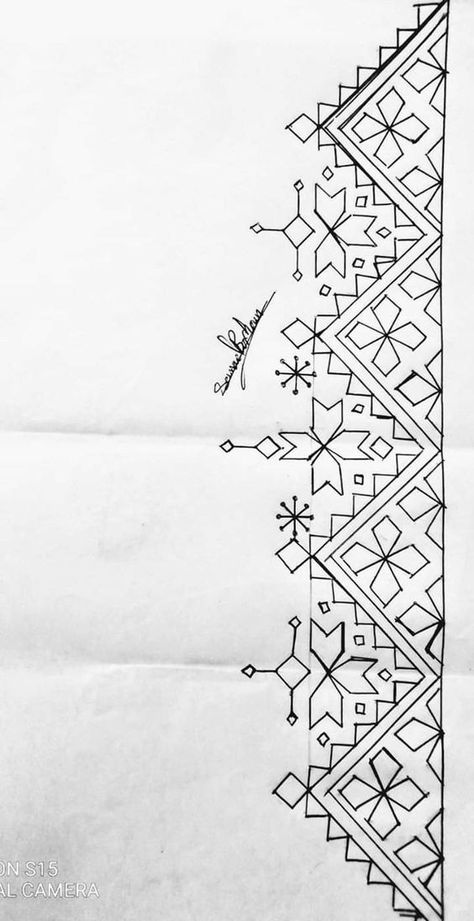 Geometric Embroidery Motifs, Khaka Designs Embroidery, Pola Macrame, Phulkari Embroidery, Kutch Work Designs, Geometric Embroidery, Border Embroidery Designs, Hand Embroidery Flowers, Embroidery Flowers Pattern