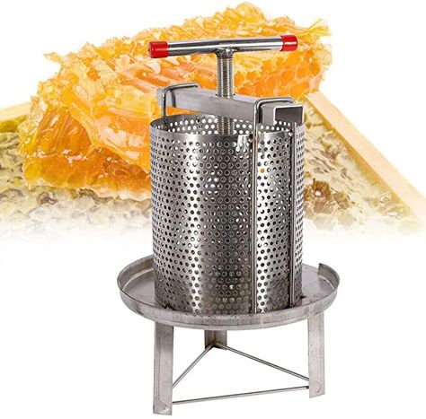 Amazon.com: Honey Press Extractor Stainless Steel Household Manual Honey Press paraffin machine Press Beekeeping Tool Diameter 24cm USA STOCK: Kitchen & Dining Steel Girder, Oil Press Machine, Honey Extractor, Wax Machine, Beekeeping Equipment, Beekeeping Tools, Bee Keeping Supplies, Mesh Strainer, Rice Wine