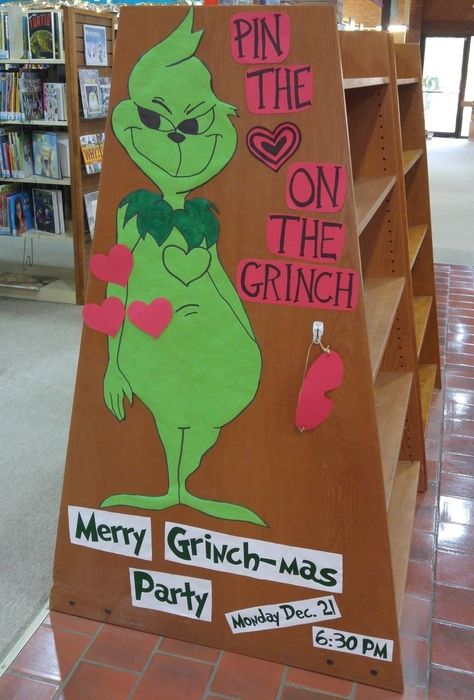 ❤️ Grinchmas Classroom Ideas, Classroom Grinch Decorations, Pin The Heart On The Grinch, Grinch Theme Classroom, Christmas Party Grinch Theme, Grinch Classroom Decorations, The Grinch Christmas Party, Grinch Christmas Party Decorations, Grinchmas Party Ideas