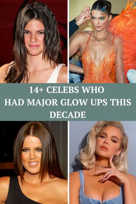 Okay, who doesn't love a before and after? Celebrity Glow Ups Before And After, Celebrity Before And After, Glow Ups Before And After, Kardashians Before And After, Glow Up Before And After, Before And After, Glow Ups, Celebrities Before And After, Regular People