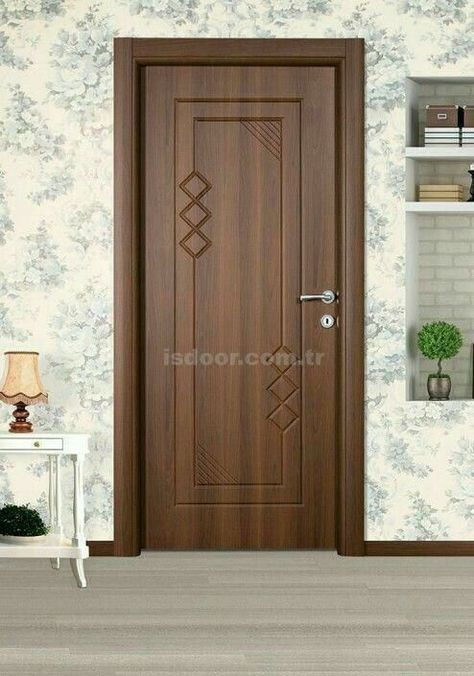 Bathroom Wooden Door Design, Simple Bedroom Door Design, Simple Door Design Woods, Wood Doors Interior Modern, Maindoors Design, Bathroom Door Design Woods, Wood Door Design, Panel Door Design, Pintu Interior