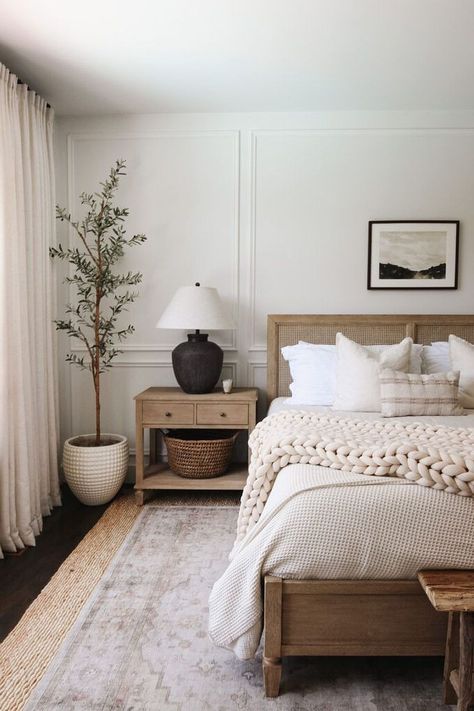 Homey Bedroom Ideas Neutral Bedroom Decor, Stylish Bedroom Design, Earthy Bedroom, Luxury Bedroom Decor, Modern Luxury Bedroom, Bedroom Decor Cozy, Neutral Bedroom, Country Bedroom, Stylish Bedroom