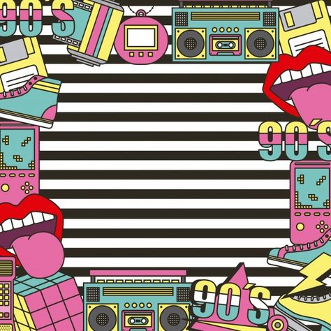 90s Background, Comic Book Background, Decades Party, 90s Theme Party, Graphic Panels, 90s Pattern, Doodle Background, Background Frame, Memphis Pattern