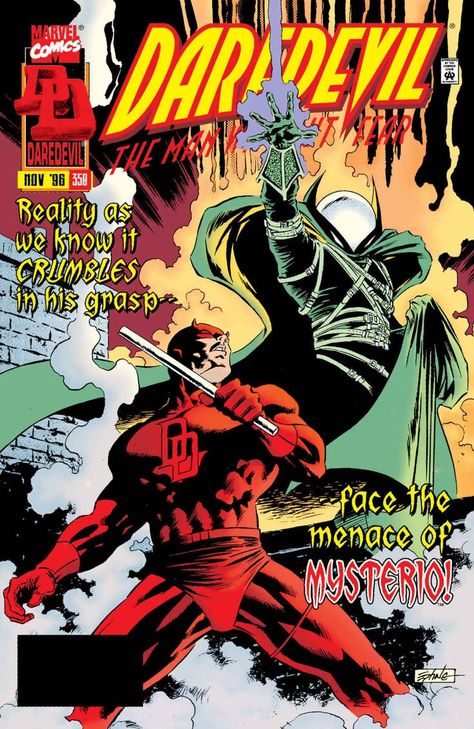 Daredevil #358 (Nov 1996) Daredevil Art, Daredevil Comic, Marvel Daredevil, Superhero Comics, Comic Book Covers, Book Cover Art, Jojo Bizzare Adventure, Comic Covers, Captain Marvel