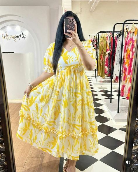 ₹650

*SALE  SALE  SALE  SALE*
❣️❣️❣️❣️❣️❣️❣️❣️❣️❣️❣️❣️❣️❣️❣️❣️❣️❣️❣️

*New LAUNCHED*

*Make this 💌 💌 💌 Summer even more memorable with your love*

*New Beautiful  printed Lotus flower  cotton middi Gown dress*
*Colour- 4 Colors 🖤*

*yellow+pink, parpal, sky blue*
*Febric - Pure Cotton 60/60*

*Size Available -: M/38,L/40, XL/42, XXL/44, XXXL/46*
*Gown Length - 46*

*price -: 650 free shipping* fh

*Book your order now ✈️✈️✈️*

#underbudgetdresses 

_____________________________

*Note:*... College Formal, Kurti Fashion, Make This, Kurta Style, Dress Colour, Kurti Collection, Designer Kurtis, Rayon Dress, Sale Sale