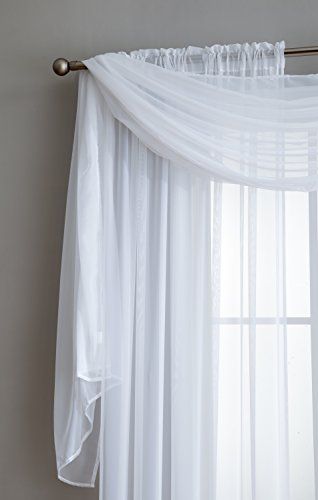 White Voile Curtains, Farmhouse Living Room Curtains, Window Scarf, Hippy Room, White Sheer Curtains, Voile Curtains, Warm Home, Modern Farmhouse Living Room, Custom Drapes