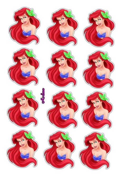 Little Mermaid Cupcakes, Little Mermaid Cake Topper, Disney Princess Cupcakes, Mermaid Cupcake Toppers, Diy Cake Topper Birthday, Little Mermaid Cakes, Ariel Little Mermaid, Mermaid Theme Birthday Party, Mermaid Cupcakes