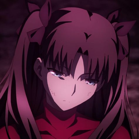 Rin Tohsaka Pfp, Rin Tohsaka Icon, Fate Rin Tohsaka, Fate Pfp, Fate Stay Night Rin, Type Moon Anime, Scathach Fate, Rin Tohsaka, Yandere Girl