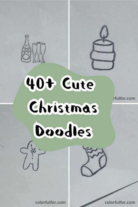 Discover cute and simple Christmas doodle ideas for your bullet journal or sketchbook! From hot cocoa to reindeer, these aesthetic winter drawings are perfect for all skill levels. Easy-to-follow holiday sketches that make your pages merry and bright! Aesthetic Christmas Drawings Simple, Simple Christmas Drawing Ideas Easy, Christmas Pictures To Draw Easy, Christmas Card Easy Drawing, Easy Christmas Drawings Simple, Xmas Drawing Ideas Easy, Christmas Drawing Ideas Easy Doodles, Winter Doodles Easy, Christmas Doodles Aesthetic