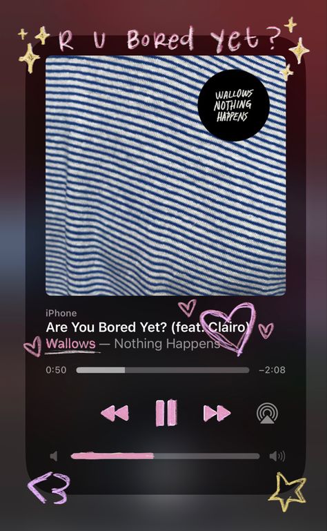 are you bored yet? - wallows ft. clairo, nothing happens <3 spotify cover doodle by me Are You Bored Yet Wallows, Are You Bored Yet Spotify, Are You Bored Yet, Are You Bored, Character Board, Music People, Music Covers, Music Industry, Music Stuff