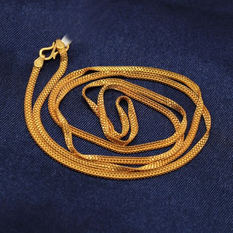 Metal - Yellow Gold Purity- 22 Karat Yellow Gold Weight- 8.25 grams approx Width- 3 mm Length- 24 inches approx Click For More https://www.etsy.com/in-en/shop/morvijewels?ref=seller-platform-mcnav Pure Gold Necklace, Handmade Chain Jewelry, Handmade Gold Necklace, Gold Necklace Chain, Handmade Gold Jewellery, Gold Chain Design, Handmade Chain, Gold Chains For Men, Gold Bangles Design