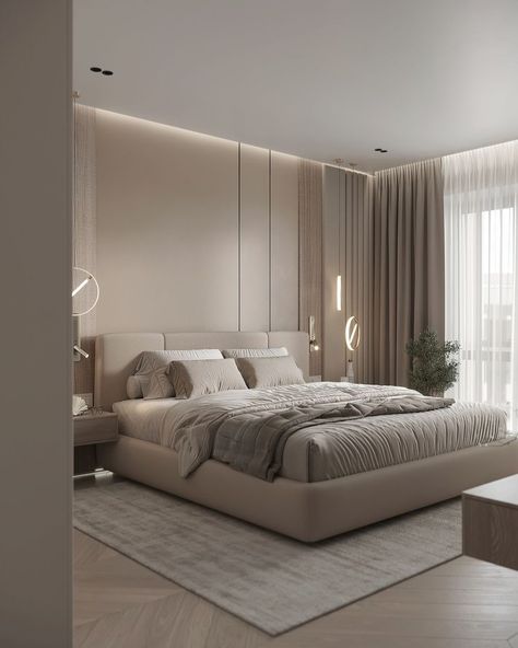 Minimalist Luxury Bedroom, Luxury Bedroom Design Ideas, Bedroom Interior Design Modern, Small Bedroom Layout, House Interior Design Styles, Luxury Room Bedroom, Classy Bedroom, Modern Luxury Bedroom, Luxury Bedroom Design