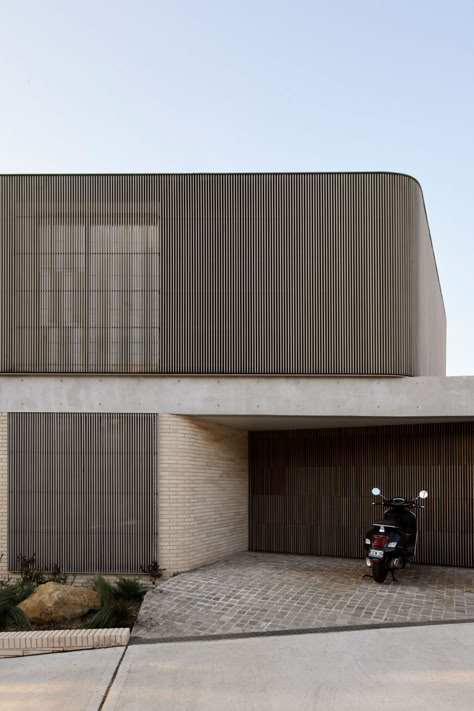 Black Vespa, Netflix Shows, Wood Facade, Timber Screens, Facade Material, Internal Courtyard, The Local Project, Facade Architecture, Brickwork