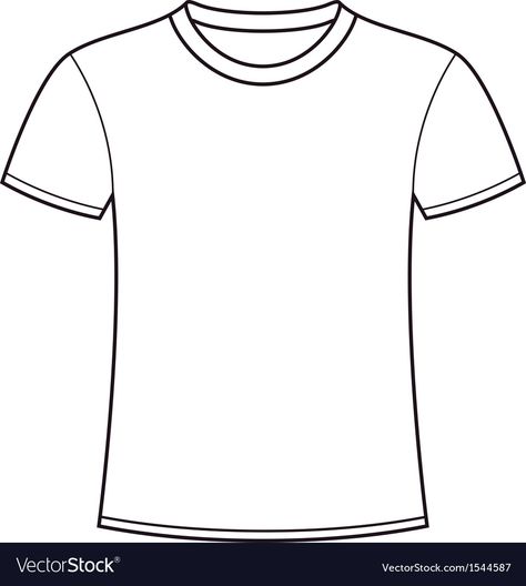 White T Shirt Template, T Shirt Outline, Shirt Outline, Blank Tshirt, Outline Template, T Shirt Template, Tshirt Template, Blank T Shirt, T Shirt Design Template