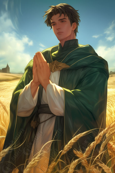 Brother Hubrurn, Priest, Human Cleric, Goldenfields, Storm King's Thunder Oath Of Devotion Paladin, Male Cleric Dnd, Dnd Cleric Male, Human Male Character Art, Dnd Priest, Sun Priest, Emerald Enclave, Fantasy Priest, Cleric Character Design