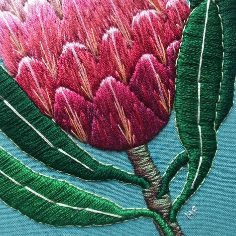 Protea Embroidery, Shoe Embroidery, Folk Embroidery, Needle Work, Embroidery Inspiration, Crafts Ideas, Tortillas, Embroidery Hoop, Embroidery Art