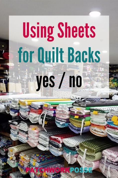 Using Bed Sheets as Quilt Backs - Patchwork Posse Crumb Quilting, Tshirt Quilt Diy, Patchwork Trends, Beginner Quilting Projects, Backing A Quilt, Rag Quilt Patterns, Quilt Backs, Crumb Quilt, Big Block Quilts