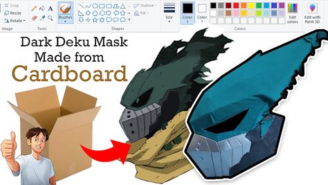 Dark Deku Mask PDF Deku Mask Template, My Hero Academia Dark Deku, Anime Craft Ideas, Mask Diy Craft, Pencil Crossbow, Vigilante Izuku, Cosplay Templates, Deku Mask, Dark Deku