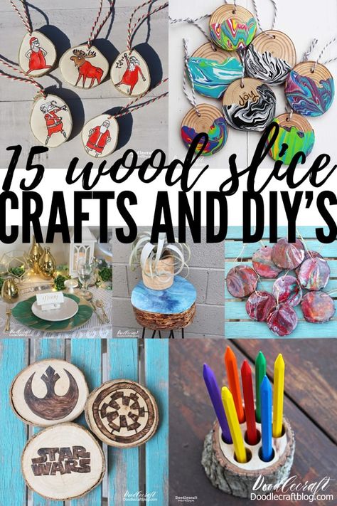 Crafts For Wood Slices, Crafts With Wood Discs, Tree Stump Crafts Wood Slices, Wooden Discs Ideas Tree Slices, Wood Slabs Crafts, Crafts With Tree Slices, 10 Inch Wood Circle Crafts, Craft Ideas With Wood Slices, Wooden Disks Wood Slices