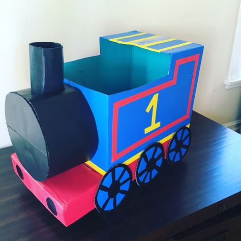 Cardboard Thomas The Train, Disguise A Turkey Train Conductor, Train Wagon Diy, Train Cardboard, Thomas The Train Costume, Train Engineer Hat, Train Conductor Costume, Cardboard Train, Diy Train