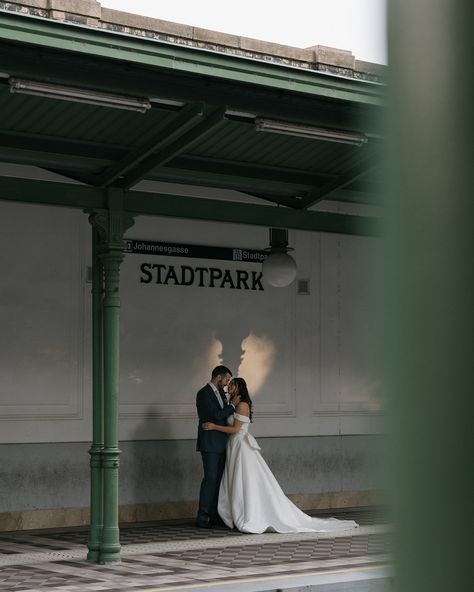 When Liliya & James asked me about a post-wedding shoot in Vienna at sunrise, it was an easy YES — two mornings after their wedding, we explored the city in the early hours, starting at a train station by their hotel 🚊 It was such a gorgeous morning with these genuinely beautiful people, inside & out. I can’t wait to share more from this shoot that captures Liliya & James’ love story in the city of Vienna 🥹✨ pt 1 of 2 Dress @justinalexandersignature Hair & MUA @anniedluxe Photographer @... Vienna Wedding, Train Wedding, Post Wedding, A Train, Wedding Shoot, Train Station, Intimate Wedding, Styled Shoot, Destination Wedding Photographer