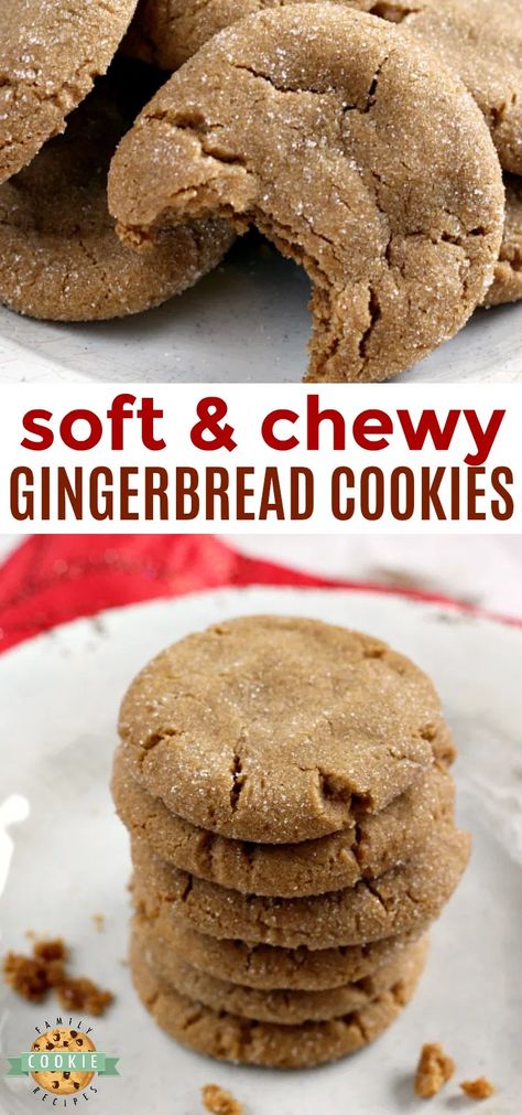 Soft And Chewy Gingerbread Cookies, Soft Gingerbread, Chewy Gingerbread Cookies, Simple Cookie, The Perfect Cookie, Soft Gingerbread Cookies, Simple Cookies, Ginger Bread Cookies Recipe, Sweet Recipe