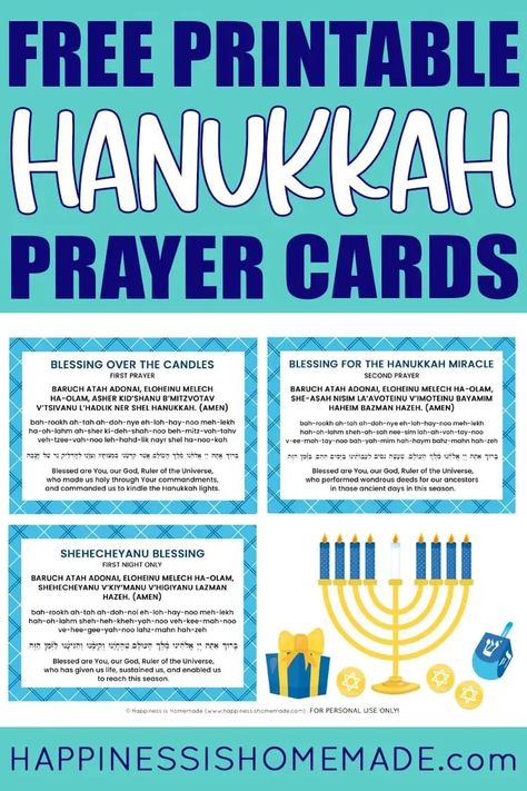 Hanukkah Candle Prayer, First Day Of Hannukah, Hanukkah Blessings In English, 8 Nights Of Hanukkah, Hanukkah For Christians, Christian Hanukkah, Hanakah Cards, Hannakah Theme Crafts, Hanukkah Dinner Ideas