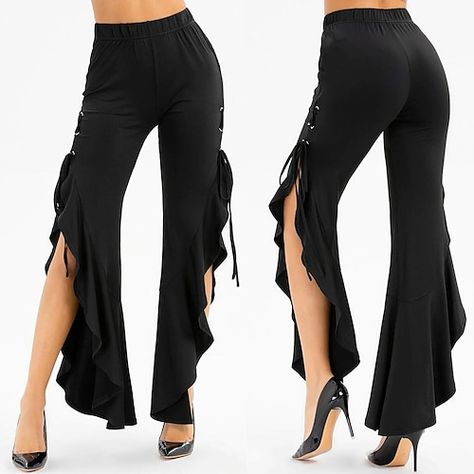 Summer Pants Women, Womens Wide Leg Pants, Long Trousers, Bell Bottom Pants, Cargo Pants Women, Type Of Pants, Y2k Streetwear, Outfits Casuales, Gotham