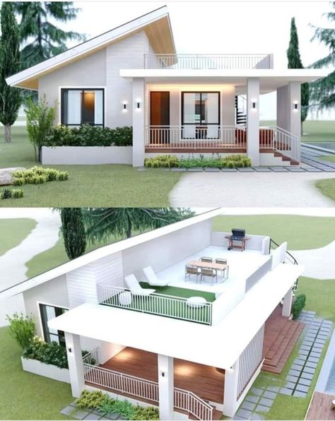 Small House Roof Design, House Layout Ideas, House Design Philippines, Small House Blueprints, Small Modern House Plans, Affordable House Plans, House Roof Design, Modern Small House Design, Small House Design Exterior