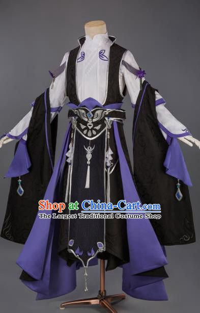 Chinese Outfits Traditional, Hanfu Princess, Cosplay Fairy, Dress Shorts Outfit, Purple Short Dress, Dress Traditional, Costume For Women, Female Knight, Chinese Ancient