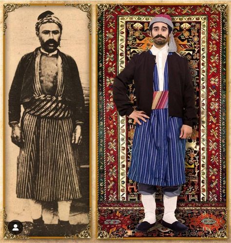 ● Armenian men in traditional clothings of Kilikia | past \ present #Taraz Source: conjuntomasisoficial (instagram) Men In Traditional, Armenian Men, Armenian Fashion, Armenian Clothing, Armenia Travel, Africa Dress, Blue's Clues, Hairstyles Men, Blues Clues