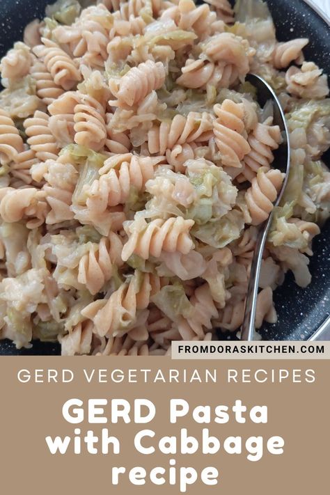 Looking for tasty options on your GERD diet? This delightful dish is one of the best GERD pasta recipes you'll ever try! Perfect for satisfying cravings, it fits seamlessly into your meal plan with GERD friendly recipes dinners that everyone will love. Plus, it's a great choice among GERD vegetarian recipes, making it a must-try for a comforting, heartburn-free meal! Gerd Pasta Recipes, Gerd Friendly Recipes Dinners, Cabbage With Noodles, Dora Kitchen, Gerd Diet Recipes, Gerd Friendly Recipes, Gerd Friendly, Gerd Recipes, Gerd Diet