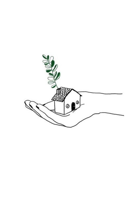 House Drawing Sketches Simple, House Drawing Sketches, Home Tattoo, Sketches Simple, House Drawing, Art And Illustration, Illustration Vector, Drawing People, 그림 그리기