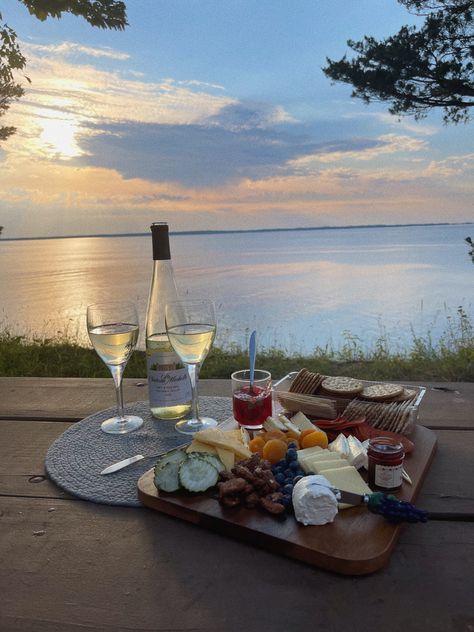 great lake ontario, chateau ste. michelle dry riesling, charcuterie boards, sunset, picnic, robert g. wehle state park, henderson ny Sunset Picnic, Lake Ontario, By The Lake, Riesling, Charcuterie Boards, Travel Diary, Great Lakes, Lake View, Summer Travel