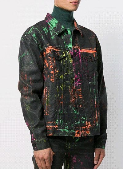 Paint Splatter Jacket, Bleach Painted Jacket, Bleach Jeans Diy, Paint Splatter Jeans, Acid Wash Denim Jacket, Bleached Jeans, Diy Denim Jacket, Denim Jacket Fashion, Printed Denim Jacket