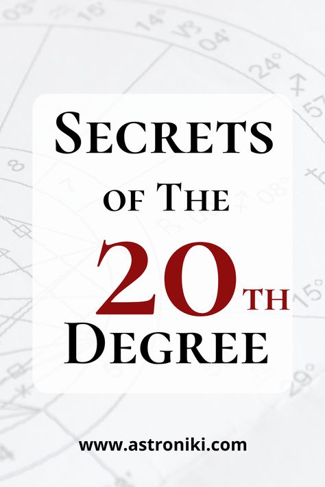 the meaning of the 20th degree is the Scorpio degree in astrology natal chart. degree theory Astrological Degrees, Astrology Ascendant, Degree Astrology, Natal Chart Astrology, All About Leo, All About Gemini, Astrology Aesthetic, All About Aries, Astrology Meaning