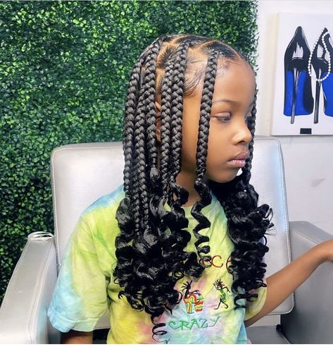 Braids with curls
Black kids
Girl
Protective styles Boho Braids Kids, Hairstyles For Girls Braids, Knotless Braids With Curly Ends, Braided Hairstyles Kids, Girls Braided Hairstyles, Girls Braided Hairstyles Kids, Braids With Curly Ends, Hairstyle For Kids, Toddler Braided Hairstyles