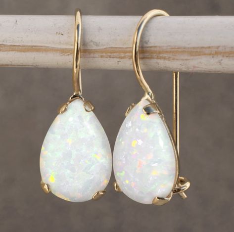 Opal earrings stud