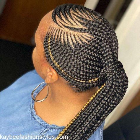 Latest Ghana Weaving Hairstyles in 2022 and 2023 - Kaybee Fashion Styles Mwongezo With Braids, Cornrow Into Ponytail, Latest Ghana Weaving, Latest Ghana Weaving Hairstyles, Ghana Weaving Hairstyles, Braids Weave, Weaving Hairstyles, Cornrows With Box Braids, Latest Braided Hairstyles