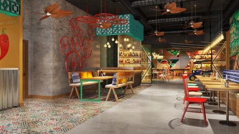 Mango Tree brings sizzling Thai street food to India - Inside Recent Chili Restaurant, Chilies Restaurant, Thai Ice Cream, Mango Chili, Vegetarian Spring Rolls, Thai Cafe, Street Food Design, Chili Mango, Spicy Salad