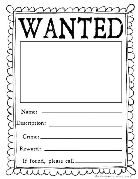 wanted poster template Birthday Poster Ideas, Wanted Poster Template, Wanted Template, Free Classroom Printables, Muppets Most Wanted, Resume Template Examples, Poster Template Free, Wanted Poster, Wilde Westen