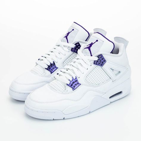 Where to Buy the Air Jordan 4 "Metallic Purple" - HOUSE OF HEAT | Sneaker News, Release Dates and Features Bratz Closet, Jordan 4 Metallic Purple, Cute Jordans, Jordan Shoes Girls, Jordan 4s, Jordan Shoes Retro, All Nike Shoes, Air Shoes, Purple Style