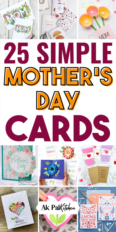 Mothers Day cards show love in creative ways. Choose from elegant to funny Mother's Day gift ideas to match her personality perfectly. For a splash of color, opt for watercolor cards or handmade floral cards. Don't forget about grandma with Mother's Day cards for grandma, making her feel extra special. Whether it's through 3D designs, pop-up features, or simple, yet meaningful words, these Mother's Day card ideas are sure to make her day unforgettable. So must try these Mothers Day craft ideas. Simple Diy Mothers Day Cards, Homemade Cards For Mothers Day, Homemade Mothers Day Cards For Grandma, Mothers Day Cards Preschool, Home Made Mothers Day Cards, Homemade Mother’s Day Cards, Mother’s Day Craft Ideas, Diy Mothers Day Cards Ideas, Diy Mother’s Day Cards