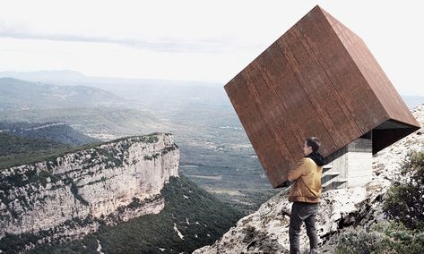 Tipping Cabin Concept Shelter Architecture, Pool Pavilion, Pavilion Architecture, Mountain Huts, Mountain Photos, Minimalist Architecture, Facade Architecture, Montpellier, Minimalist Decor