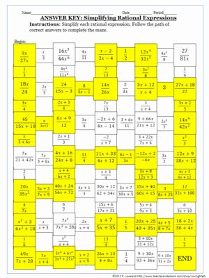 Simplifying Rational Expressions, Rational Expressions, Teaching Algebra, School Algebra, Algebra Activities, Secondary Classroom, Algebraic Expressions, Maths Algebra, Algebra 2